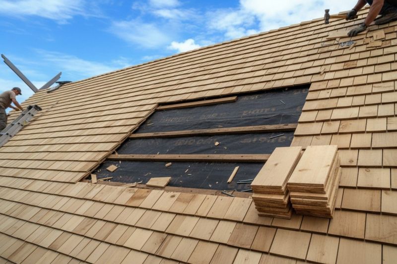 Wood Shake Roof Replacement detail
